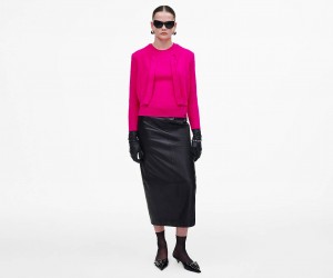 Marc Jacobs Pilled Hook and Eye Cardigan Topper Rosa | Norge_MJ77236