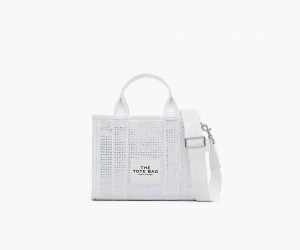 Marc Jacobs The Crystal Canvas Small Tote Veske Hvite | Norge_MJ65699