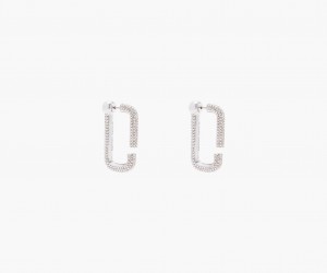 Marc Jacobs The J Marc Crystal Hoops Øredobber Sølv | Norge_MJ48266