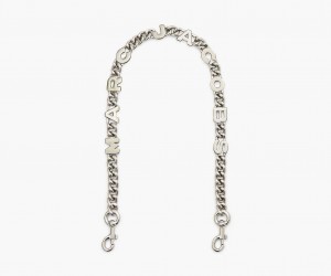 Marc Jacobs The Logo Chain Shoulder Veskestropp Sølv | Norge_MJ11947