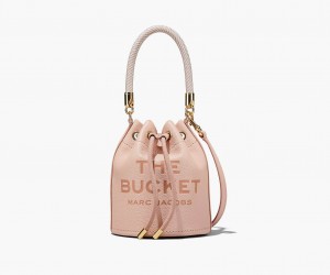 Marc Jacobs The Lær Bucket Bøtteposer Rosa | Norge_MJ69460