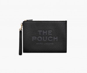 Marc Jacobs The Lær Large Pouch Lommebok Svarte | Norge_MJ39575