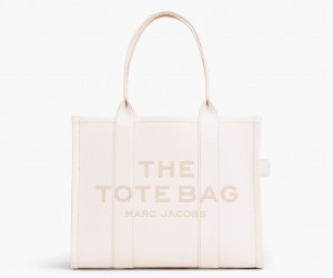 Marc Jacobs The Lær Large Tote Veske Sølv | Norge_MJ94825