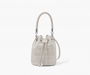 Marc Jacobs The Lær Mini Bucket Bøtteposer Sølv | Norge_MJ22115