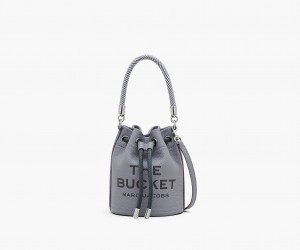 Marc Jacobs The Lær Mini Bucket Bøtteposer Grå | Norge_MJ39261