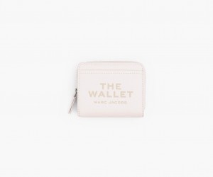 Marc Jacobs The Lær Mini Compact Lommebok Hvite | Norge_MJ96906