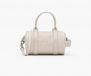 Marc Jacobs The Lær Mini Duffle Crossbody Veske Sølv | Norge_MJ39466