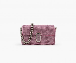 Marc Jacobs The Rhinestone J Marc Mini Skulderveske Rosa | Norge_MJ59381