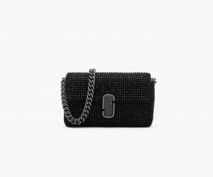 Marc Jacobs The Rhinestone J Marc Mini Shoulder Mini Vesker Svarte | Norge_MJ85564