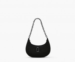 Marc Jacobs The Rhinestone Small Curve Mini Vesker Svarte | Norge_MJ46014