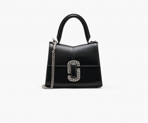 Marc Jacobs The St. Marc Mini Top Handle Mini Vesker Svarte Sølv | Norge_MJ69293