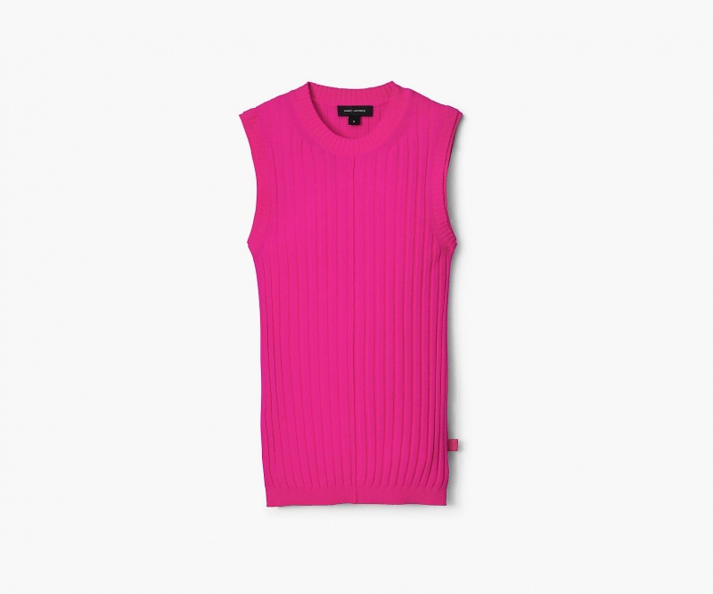 Marc Jacobs Fine Ribbet Merino Tank Topper Rosa | Norge_MJ91408