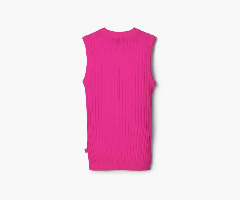 Marc Jacobs Fine Ribbet Merino Tank Topper Rosa | Norge_MJ91408