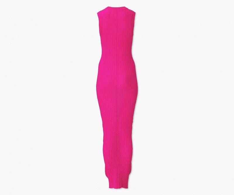 Marc Jacobs Fine Ribbet Merino Twisted Kjole Rosa | Norge_MJ93627