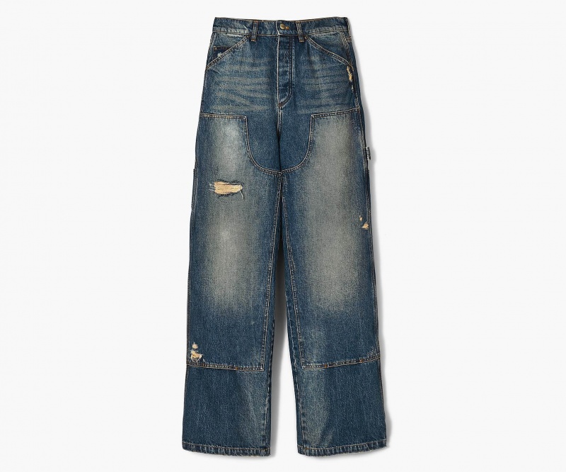 Marc Jacobs Grunge Oversized Carpenter Jean Bukse Indigo | Norge_MJ48132