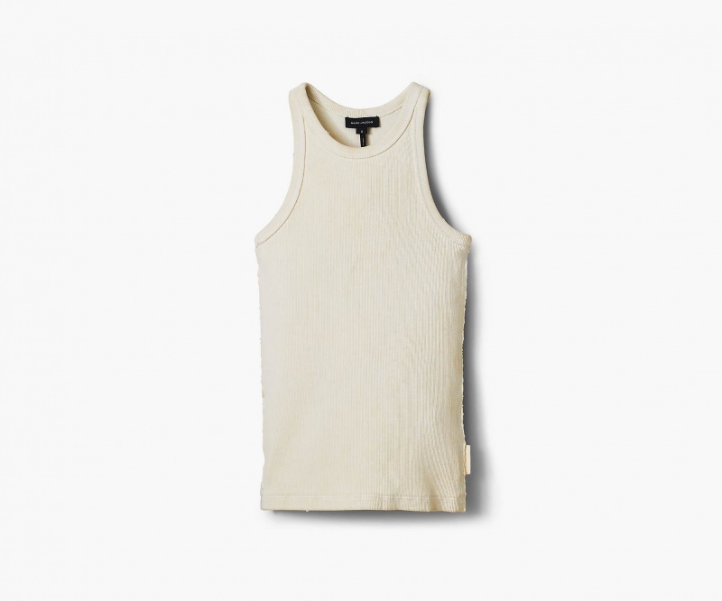 Marc Jacobs Grunge Rib Tank Topper Pisket Krem | Norge_MJ21522