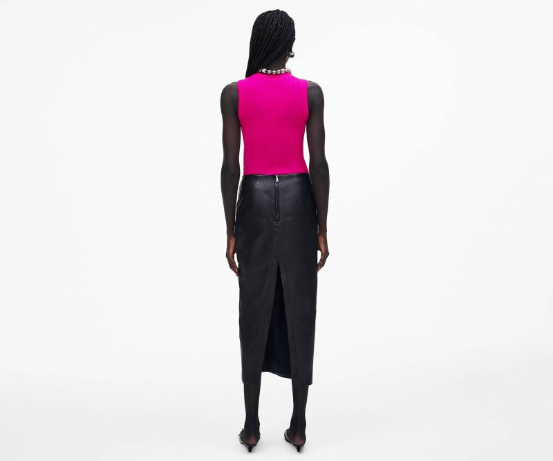 Marc Jacobs Lær Slim Skirt Bukse Svarte | Norge_MJ29047