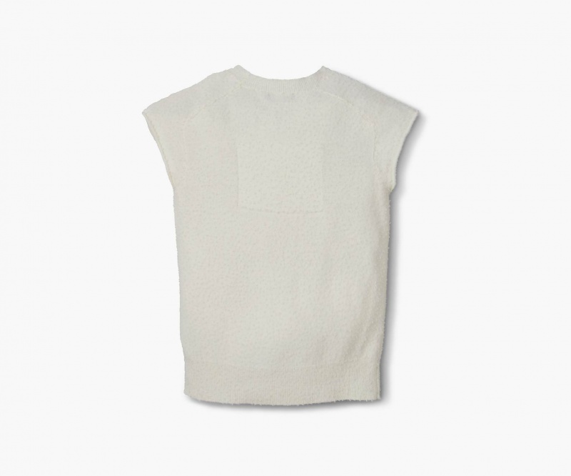 Marc Jacobs Pilled Cap Sleeve Vest Topper Pisket Krem | Norge_MJ81162