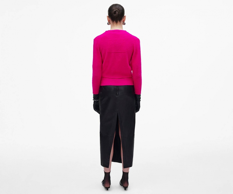 Marc Jacobs Pilled Hook and Eye Cardigan Topper Rosa | Norge_MJ77236