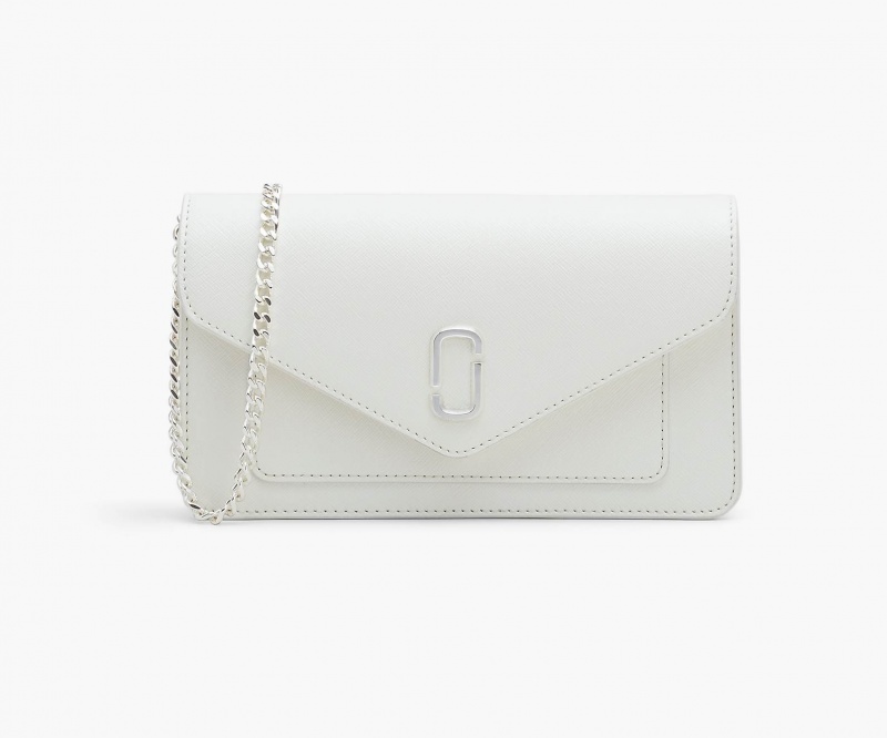 Marc Jacobs THE LONGSHOT CHAIN WALLET Mini Vesker Hvite | Norge_MJ56180