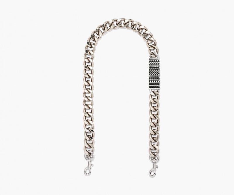 Marc Jacobs The Barcode Chain Shoulder Veskestropp Sølv | Norge_MJ68342