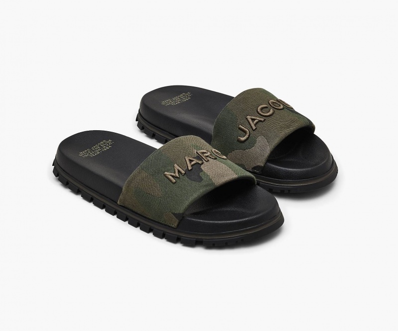 Marc Jacobs The Camo Jacquard Badesandaler Sandaler Camouflage Multicolor | Norge_MJ40101