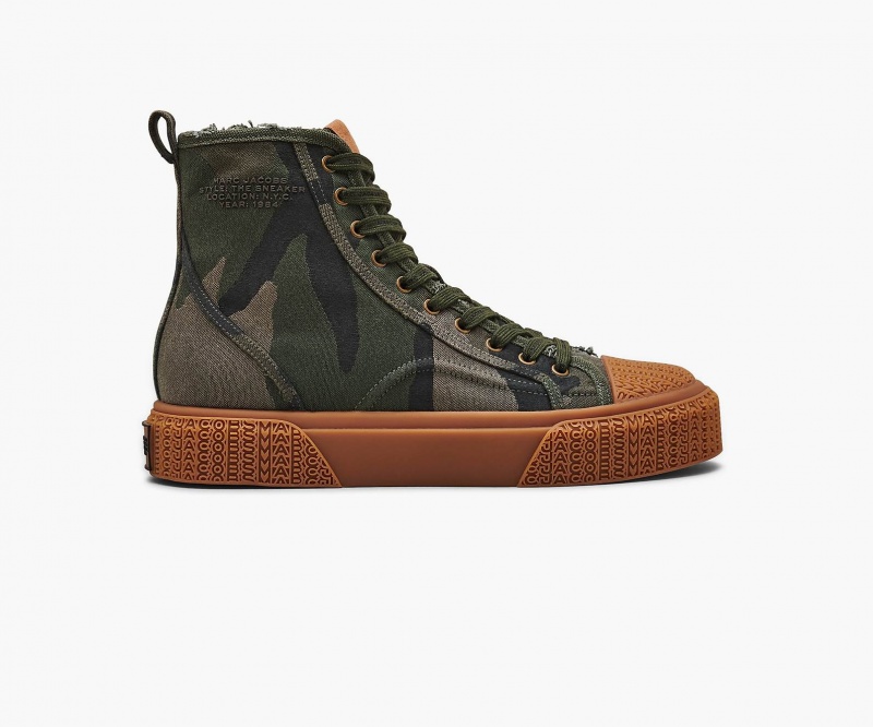 Marc Jacobs The Camo Jacquard High Top Sneakers Camouflage Multicolor | Norge_MJ16867