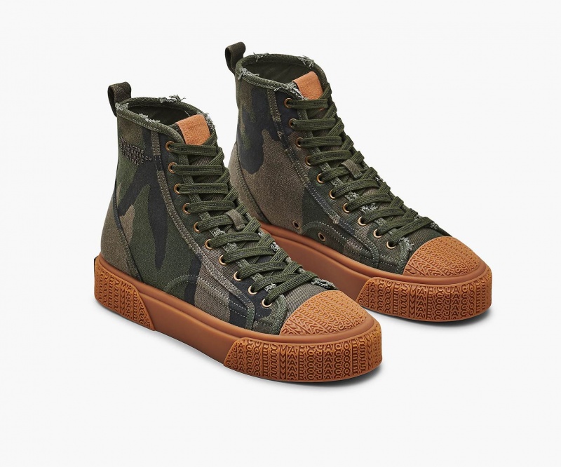 Marc Jacobs The Camo Jacquard High Top Sneakers Camouflage Multicolor | Norge_MJ16867