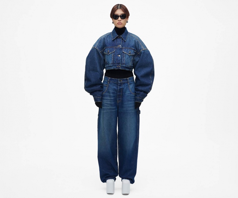 Marc Jacobs The Cropped Polstret Ytterklær Indigo | Norge_MJ25348