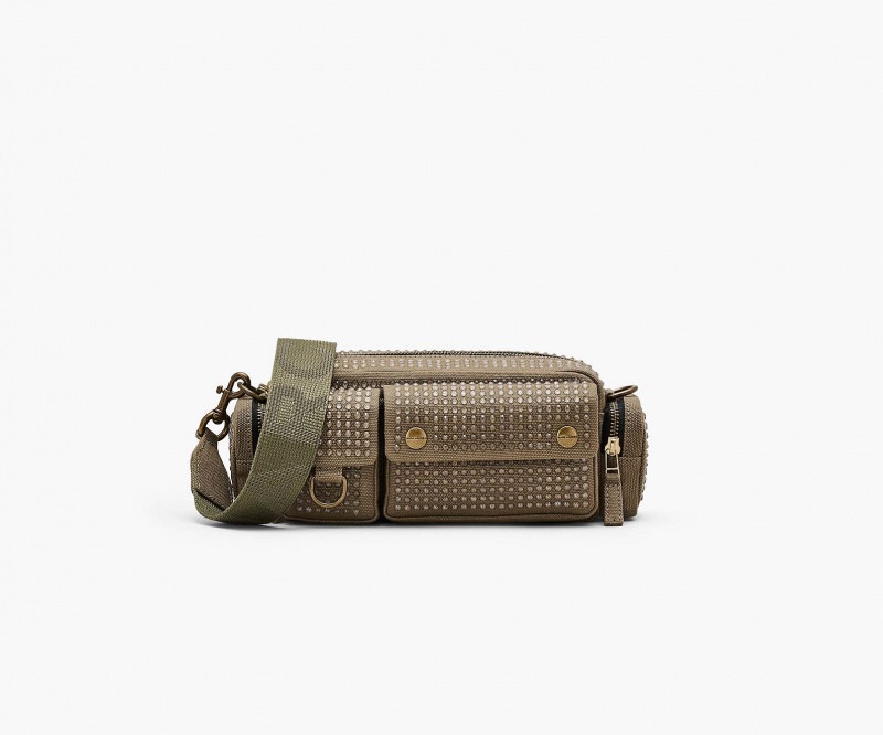 Marc Jacobs The Crystal Canvas Cargo Skulderveske Grønn | Norge_MJ19742