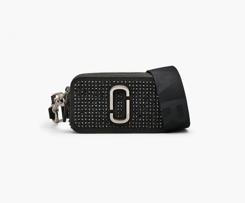 Marc Jacobs The Crystal Canvas Snapshot Crossbody Veske Svarte | Norge_MJ82663