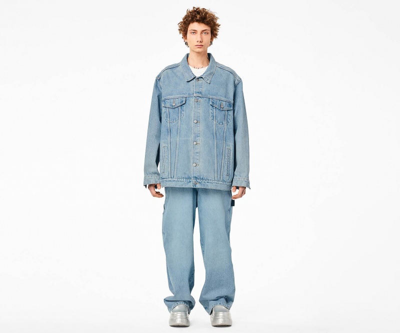 Marc Jacobs The Denim Trucker Ytterklær Oransje Blå | Norge_MJ47915