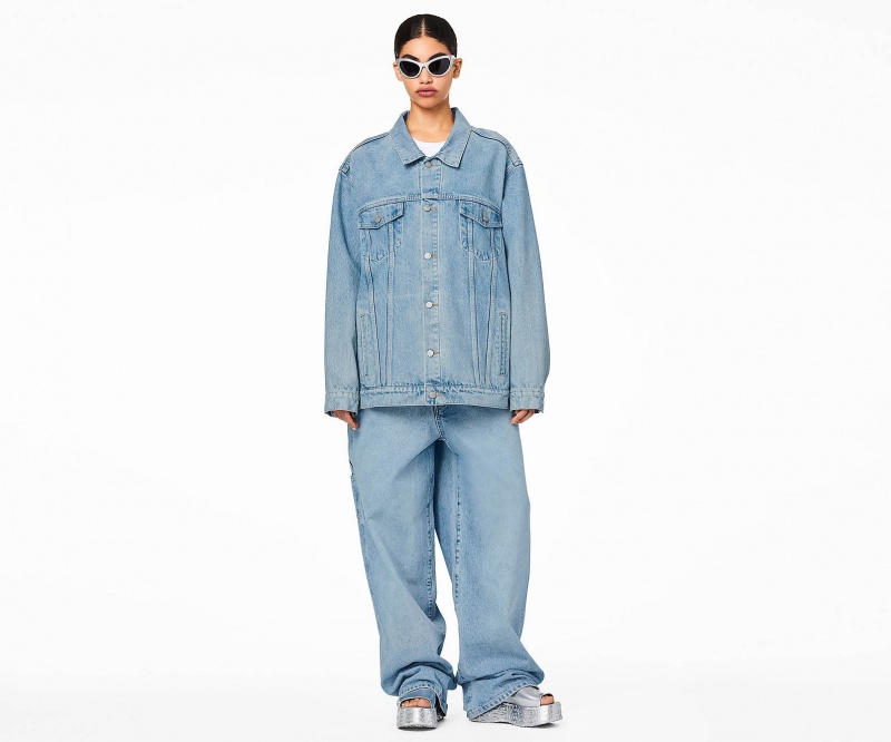 Marc Jacobs The Denim Trucker Ytterklær Oransje Blå | Norge_MJ47915