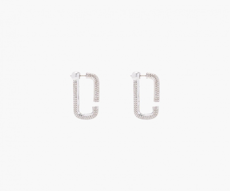 Marc Jacobs The J Marc Crystal Hoops Øredobber Sølv | Norge_MJ48266