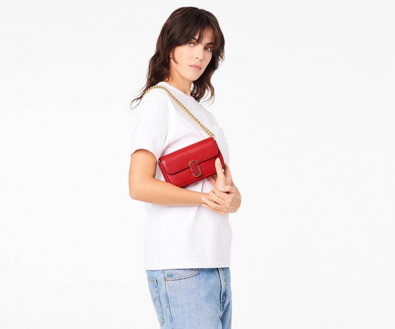 Marc Jacobs The J Marc Mini Shoulder Crossbody Veske Rød | Norge_MJ63663