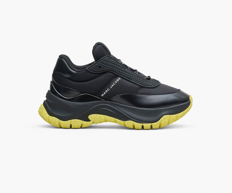 Marc Jacobs The Lazy Runner Sneakers Svarte Gul | Norge_MJ37178