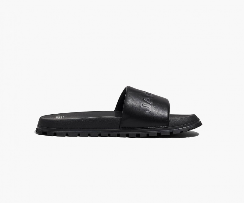 Marc Jacobs The Lær Badesandaler Sandaler Svarte | Norge_MJ71218