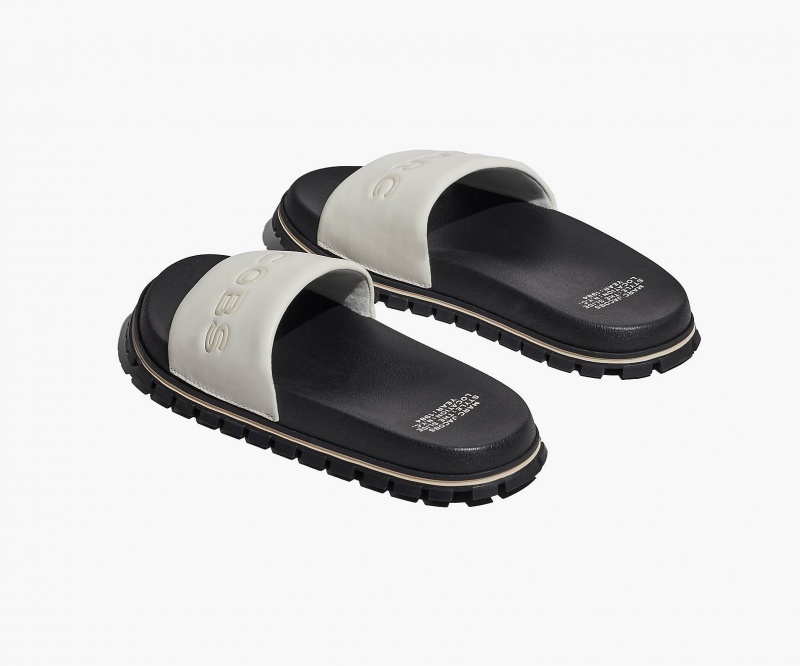 Marc Jacobs The Lær Badesandaler Sandaler Hvite | Norge_MJ46386