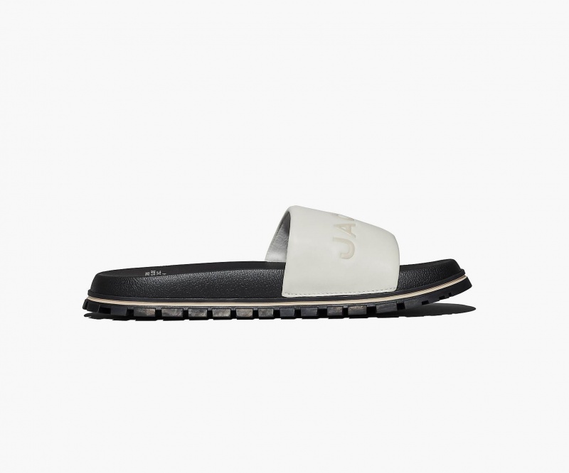 Marc Jacobs The Lær Badesandaler Sandaler Hvite | Norge_MJ46386