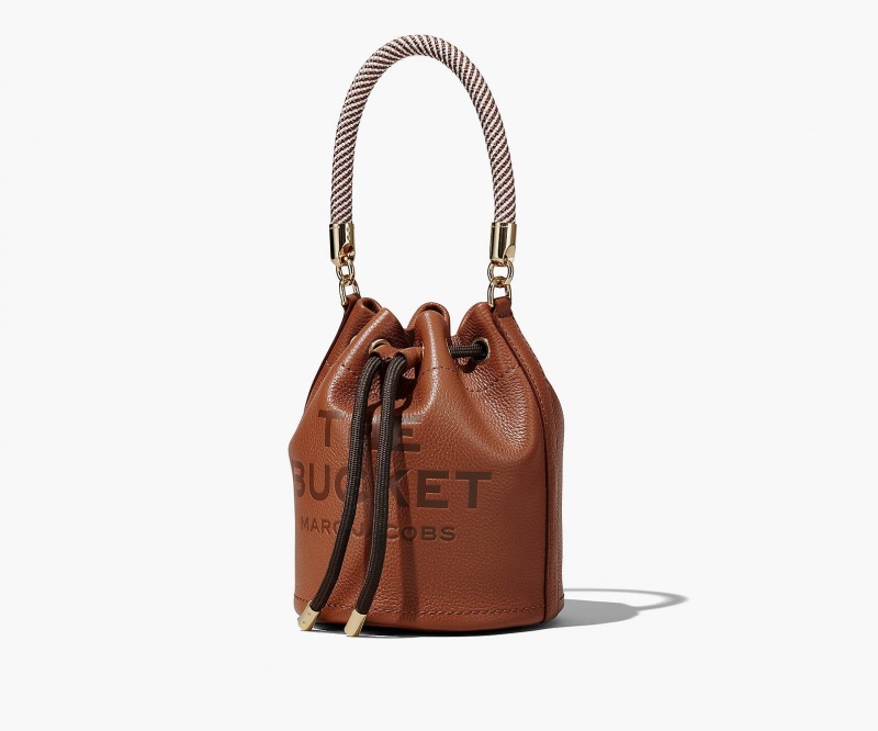 Marc Jacobs The Lær Bucket Bøtteposer Brune | Norge_MJ51612