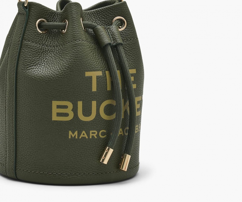 Marc Jacobs The Lær Bucket Bøtteposer Grønn Gul | Norge_MJ53676