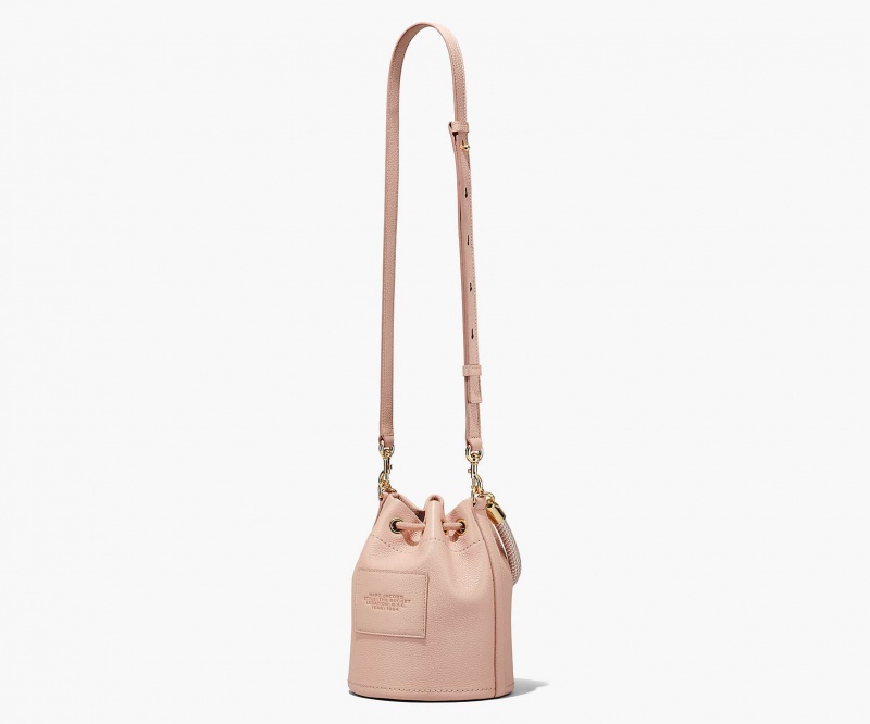 Marc Jacobs The Lær Bucket Bøtteposer Rosa | Norge_MJ69460