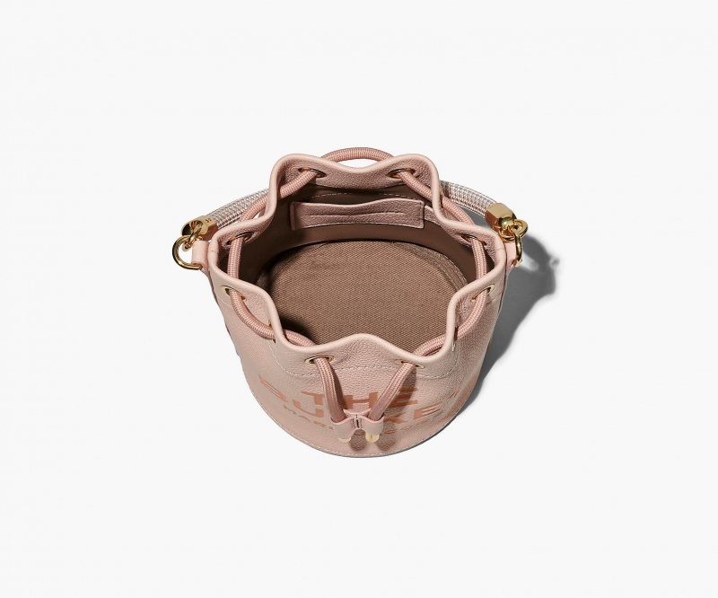 Marc Jacobs The Lær Bucket Bøtteposer Rosa | Norge_MJ69460