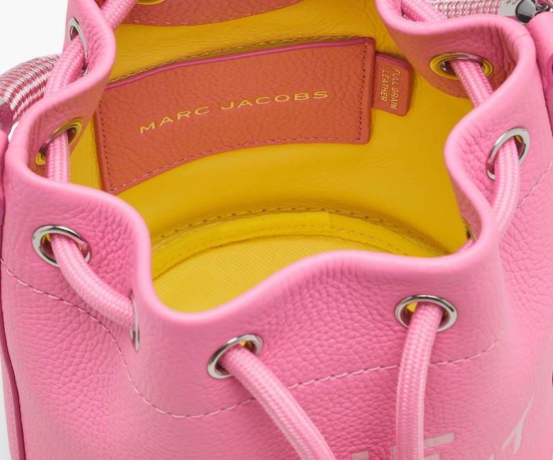 Marc Jacobs The Lær Bucket Bøtteposer Rosa | Norge_MJ84905