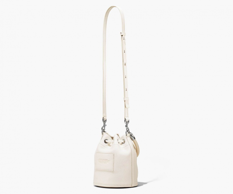 Marc Jacobs The Lær Bucket Crossbody Veske Sølv | Norge_MJ85665