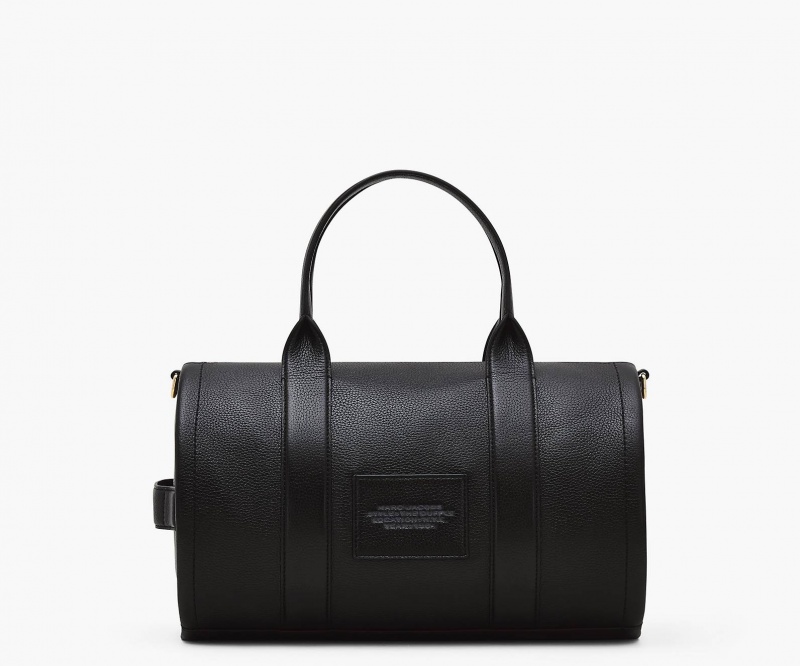 Marc Jacobs The Lær Large Duffle Skulderveske Svarte | Norge_MJ59905