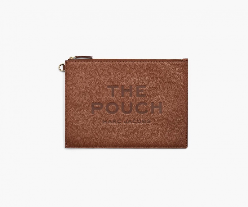 Marc Jacobs The Lær Large Pouch Lommebok Brune | Norge_MJ45399