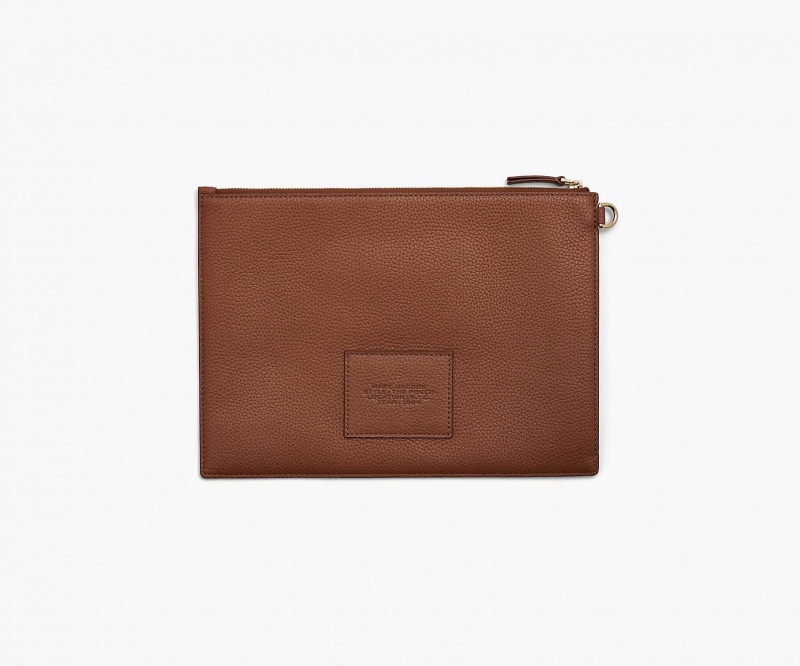 Marc Jacobs The Lær Large Pouch Lommebok Brune | Norge_MJ45399