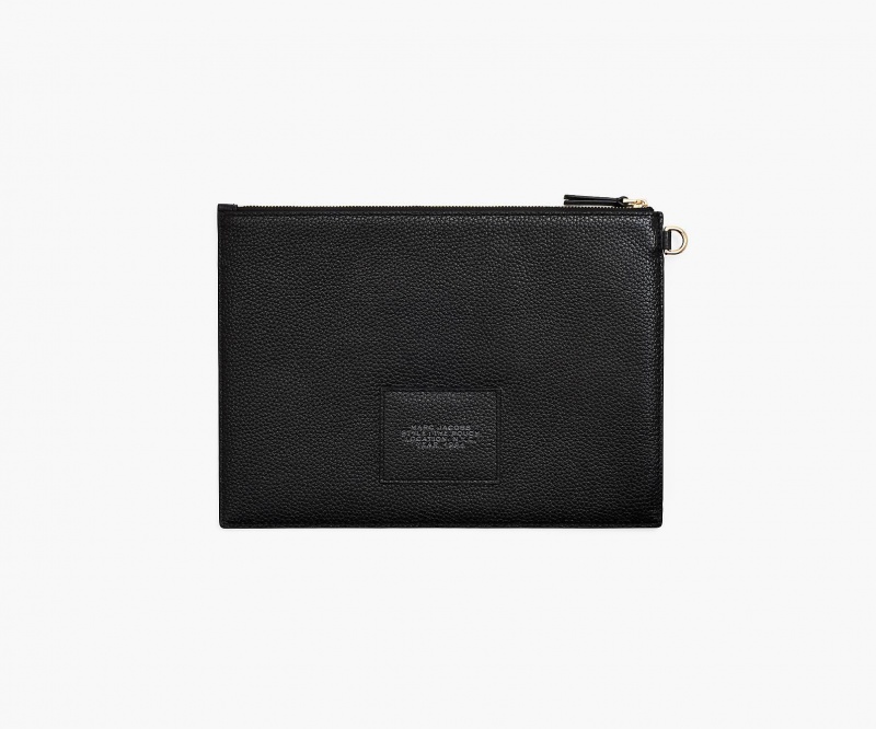 Marc Jacobs The Lær Large Pouch Lommebok Svarte | Norge_MJ39575