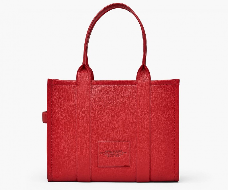 Marc Jacobs The Lær Large Tote Veske Rød | Norge_MJ97830